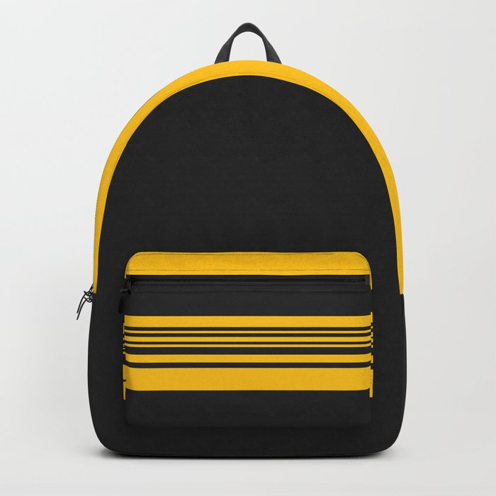 yellow and black backpack