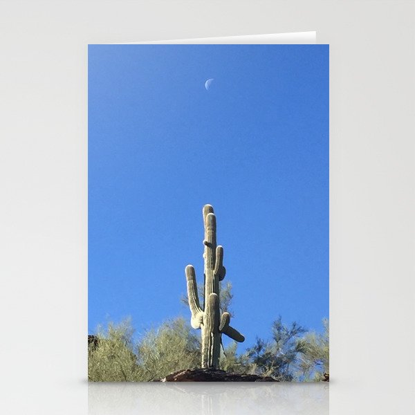 Cactus with the Moon Stationery Cards