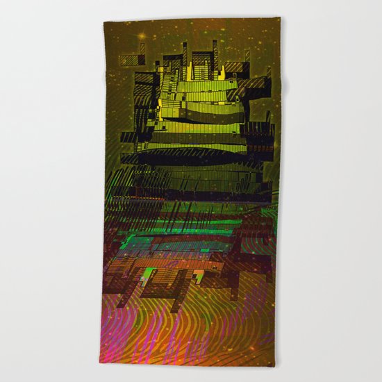 Building 08-07-16 / COSMIC MIRROR at NIGHT Beach Towel