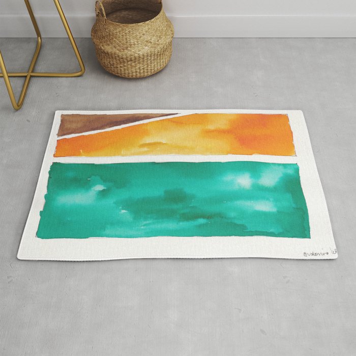 180811 Watercolor Block Swatches 7| Colorful Abstract |Geometrical Art Rug