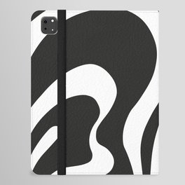 Black and White Trippy Psychedelic Abstract iPad Folio Case