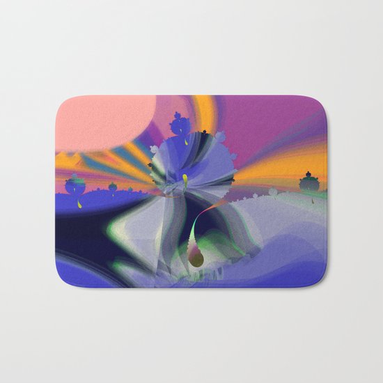 trees around small lake Bath Mat