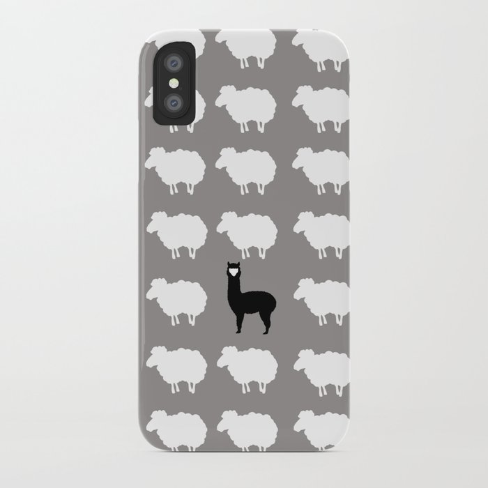 don't be a sheep, be a llama iphone case
