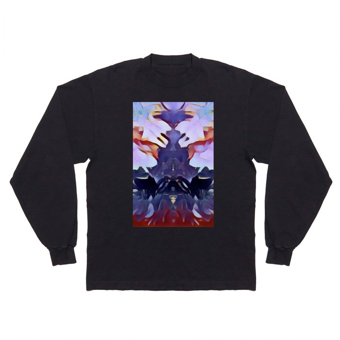 Lilac Alignment Abstract Design Long Sleeve T Shirt