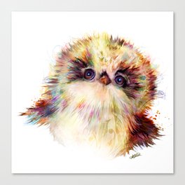 Baby Owl ~ Owlet Painting Canvas Print