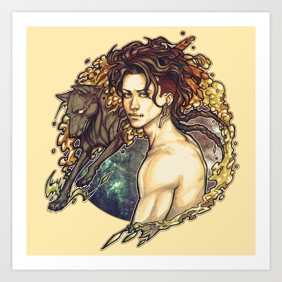 Smoke and Feathers Art Print