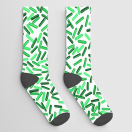 Green Sprinkles Pattern Socks