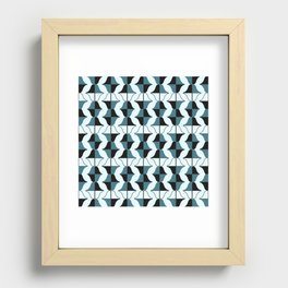 Whale Song Midcentury Modern Vintage Arcs Abstract Recessed Framed Print