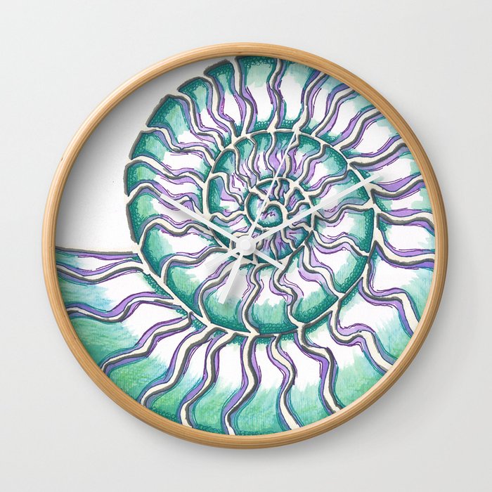 Abstract Nautilus Wall Clock