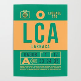 Luggage Tag B - LCA Larnaca Cyprus Poster