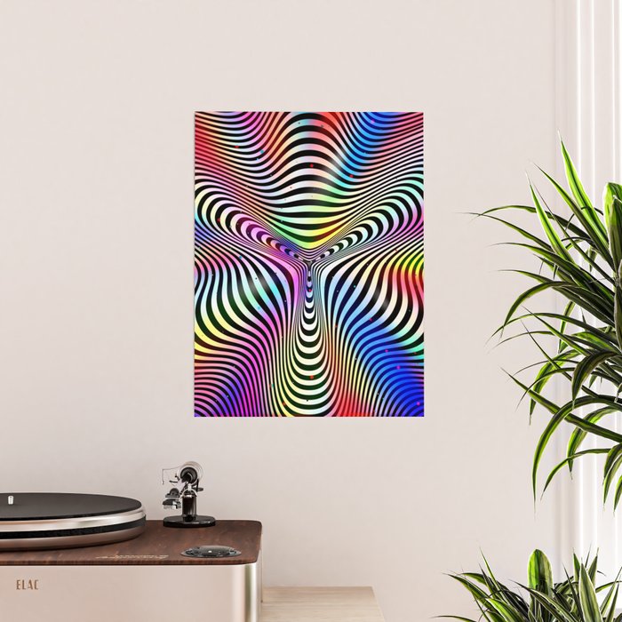 Holographic hypnotic pattern. Colorful iridescent effect. Wrapping Paper by  Divin Creador