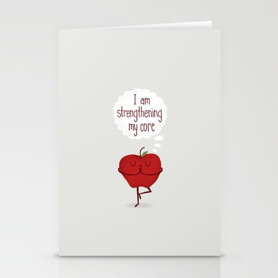 Apple Core Workout Stationery Cards