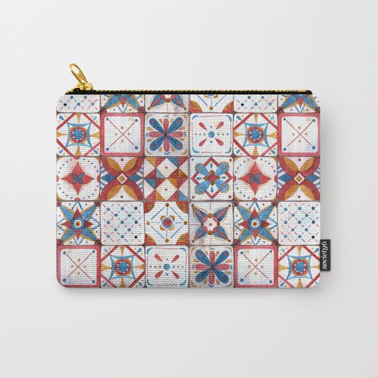 Tile pattern Carry-All Pouch