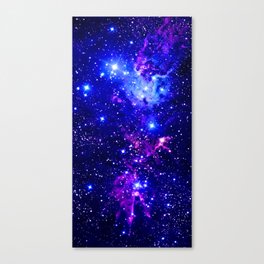 Fox Fur Nebula Galaxy blue purple Canvas Print