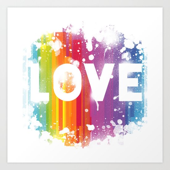 For Love - White Background Art Print