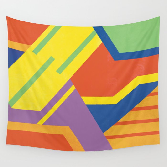 Polygon. Digital Painting Background Wall Tapestry