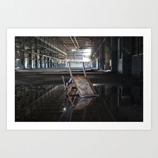Flipped Chair Art Print