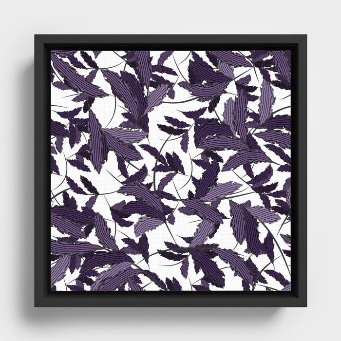 Beautiful Floral Design Pattern Framed Canvas