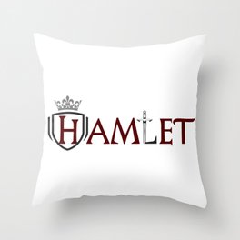 The Tragedy of Hamlet Logo Throw Pillow