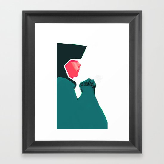 Untitled digital drawing Framed Art Print