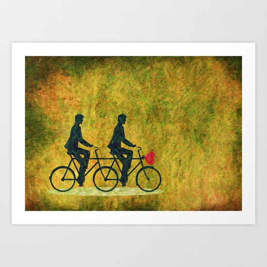 On Wheel Love Art Print