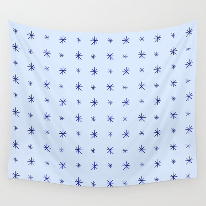 stars 130 - blue Wall Tapestry