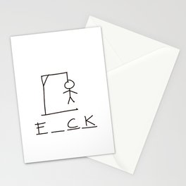 Fuck hangman game Stationery Cards