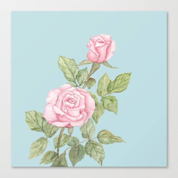 Garden Roses in Bloom Canvas Print