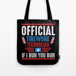 Funny Official Firework Technician Tote Bag