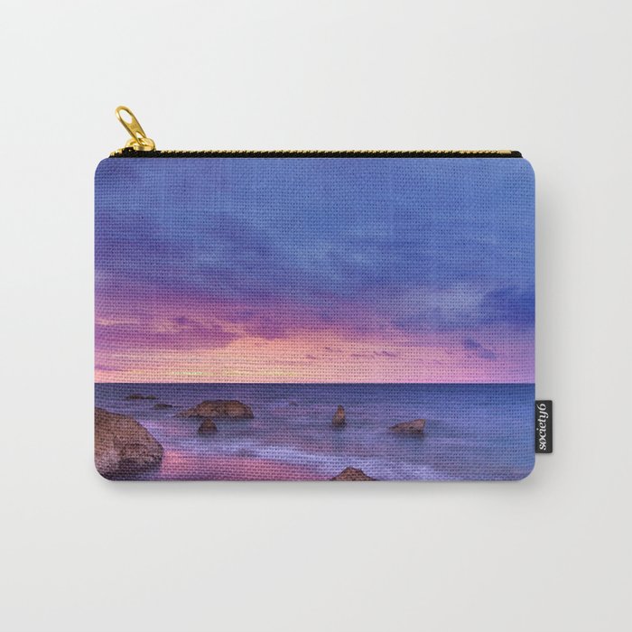 Purple Sunset Ocean Beach Carry-All Pouch