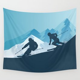 Let's Ski - Winter Sport - Christmas Special Wall Tapestry