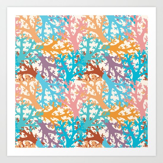 Pastel Marine Pattern 05 Art Print