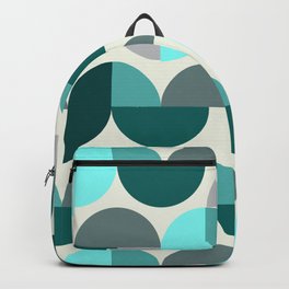 Semicircles Turquoise Revival Retro pattern turquoise Backpack