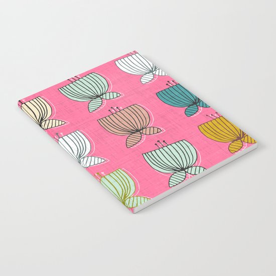 flower cups pink Notebook