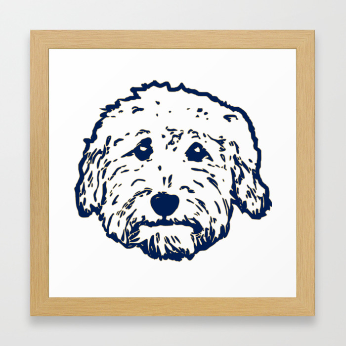 Goldendoodle Dog Face Silhouette Perfect Golden Doodle Gift Idea Framed Art Print By Thecheekypixel Society6