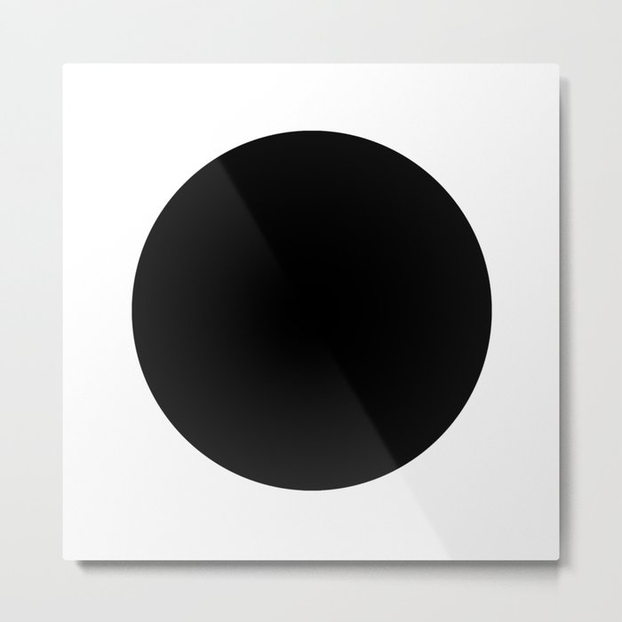 Black Circle Metal Print