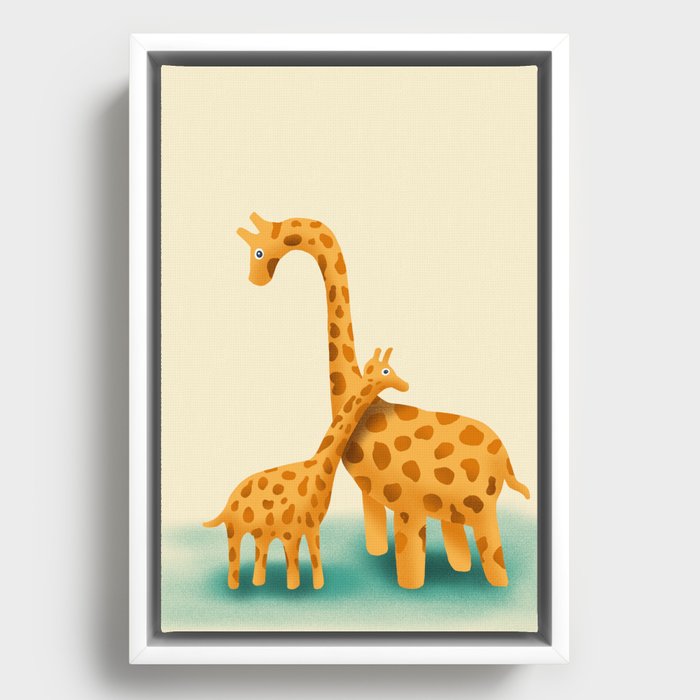 Giraffes Framed Canvas