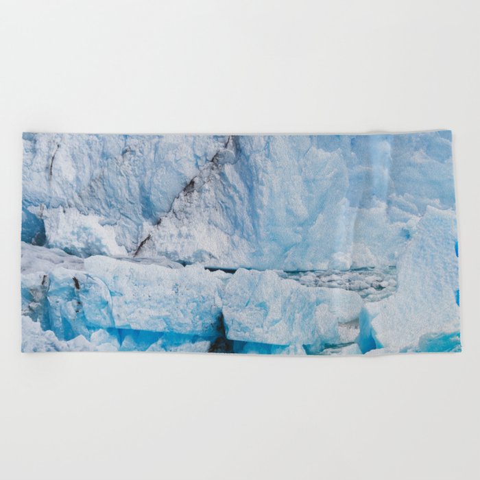 Argentina Photography - Beautiful Icebergs In Southern Argentina Beach Towel