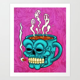 Coffee Skull Art Print