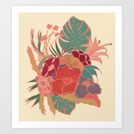 Vintage Floral Tropical - Market + Supply Art Print