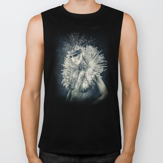 Dark Portrait III (colour option) Biker Tank