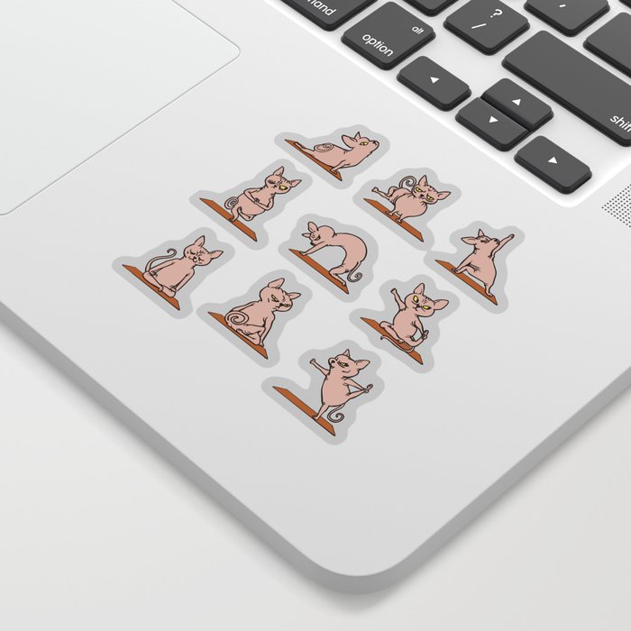 Sphynx Cat Yoga Sticker