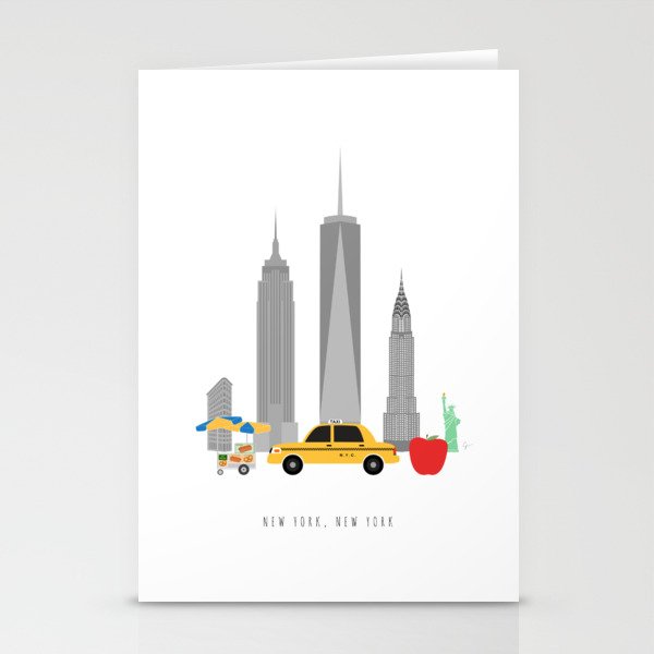 New York City, NYC Skyline Stationery Cards