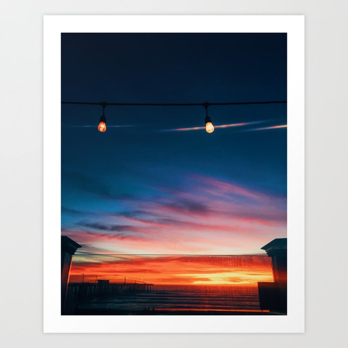 Sunset at Pismo Beach Art Print