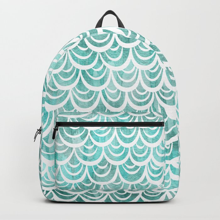 Watercolor Mermaid Turquoise Backpack