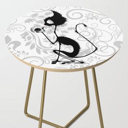 Cat Funny Shakespeare Parody Skinny Character "To Be or not to Be" Side Table