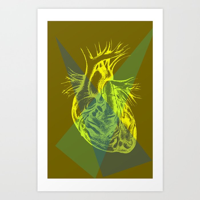 The geometry of the heart Art Print