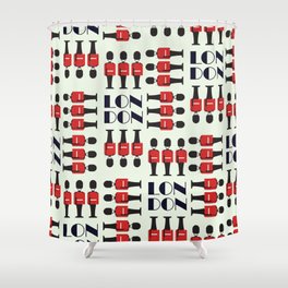 London seamless pattern with soldiers Shower Curtain