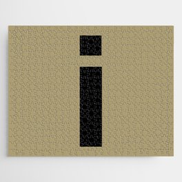 letter I (Black & Sand) Jigsaw Puzzle