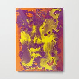 Yellow vs Purple vs Orange  Metal Print | Abstract, Painting, Digital, Photo 